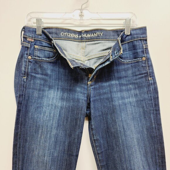 Citizens Of Humanity Womens Bootcut Jeans Mid Rise Size 27 Blue Denim - Picture 10 of 14